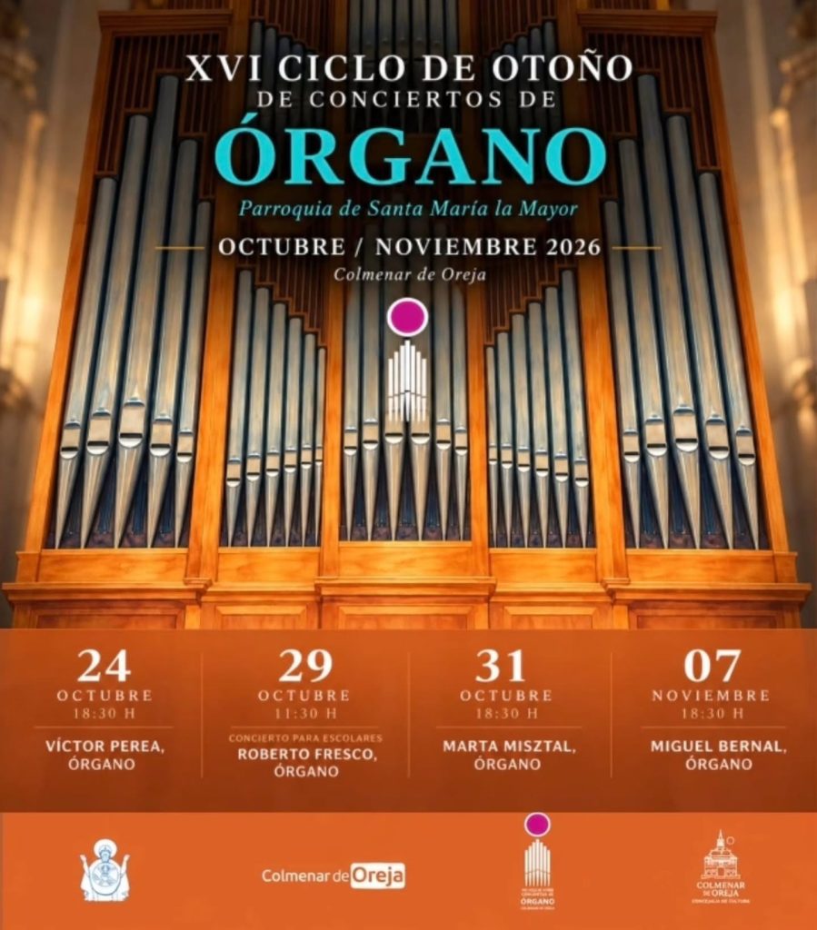 XVI Ciclo de Otoño: conciertos de órgano en Colmenar de Oreja